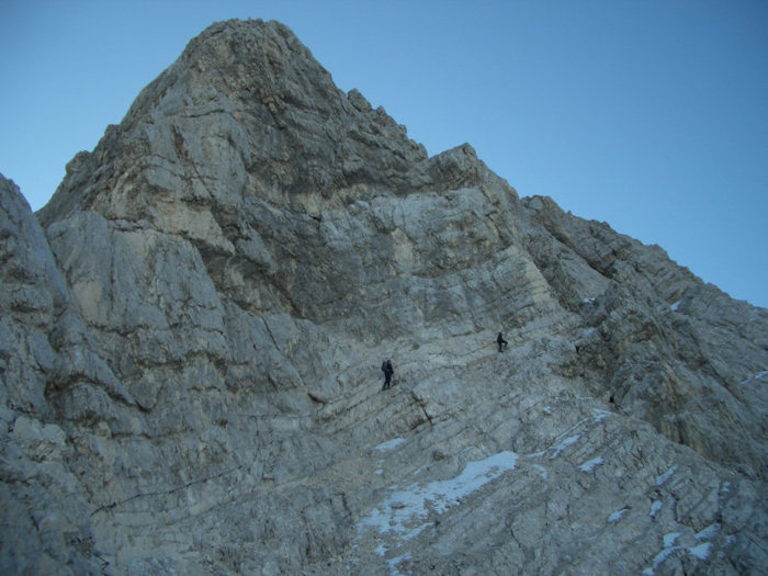 Alpspitze: die Querung kurz unter dem Gipfel