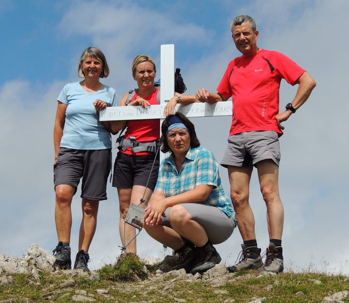 am Gipfel Rappenseekopf Gerlinde, Steffi, Annette, Uli