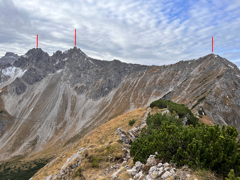 Schüsser, Hochgehrenspitze und Hammerspitze