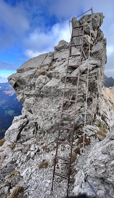 Leiter am Hindelanger Klettersteig