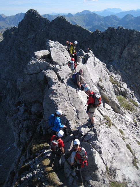 Stau am Hindelanger Klettersteig