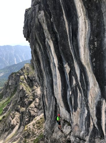 Olaf im Klettersteig