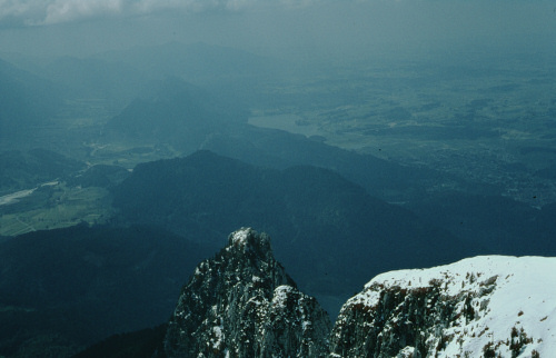 Säuling: trüber Blick nach Westen