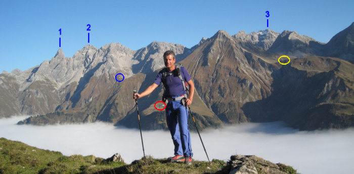 Trettachspitze, Mädelegabel, Hohes Licht, Berghütten