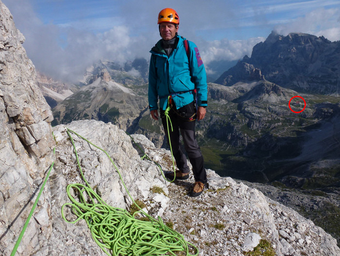 Blick Richtung Drei Zinnen Hütte