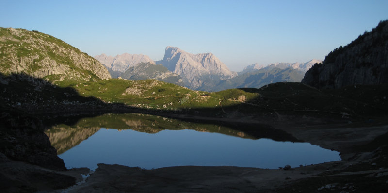 Coldai See, im Hintergrund die Marmolada