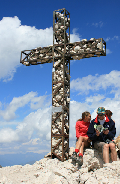 Gipfelkreuz Plattkofel