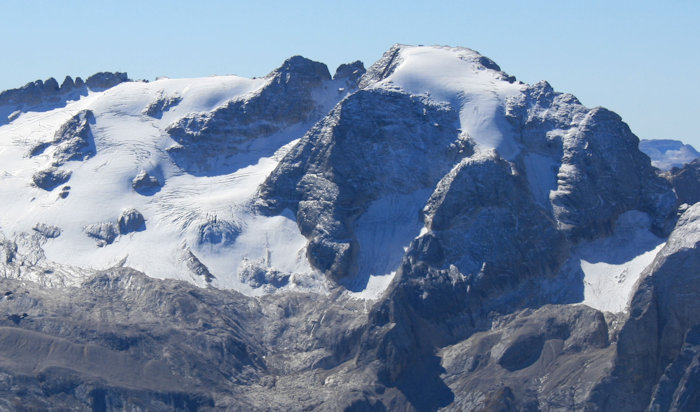 Marmolada vom Sellastock aus gesehen (Norden)