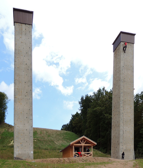 Kletttern am Brückenpfeiler Waldaschaff