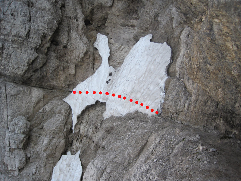 Klettersteig Via ferrata Costantini, Abstieg versperrt