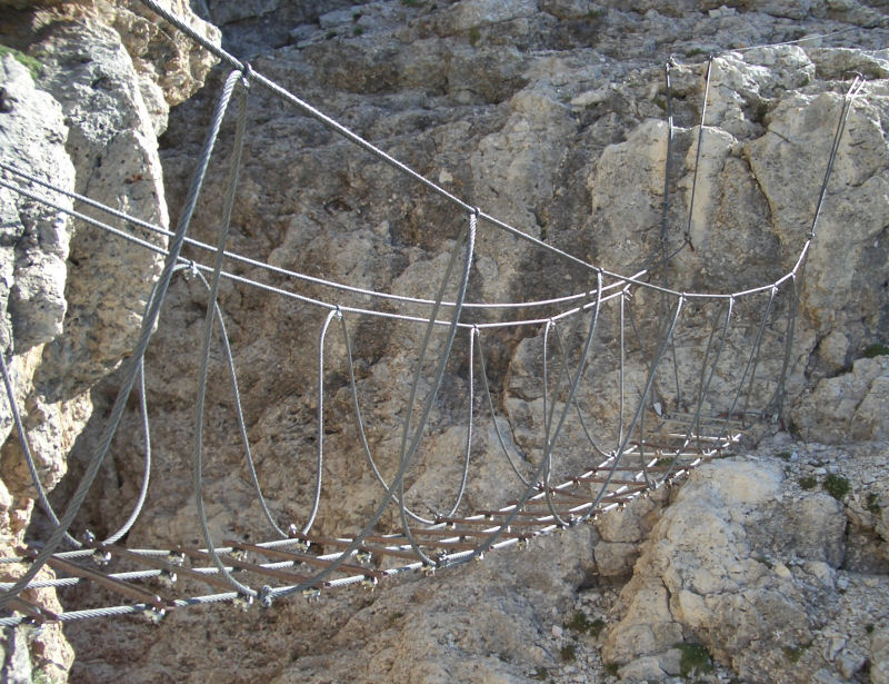 Klettersteig Piazetta Brücke