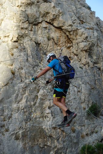 Klettersteig El Chorro Seilbrücke