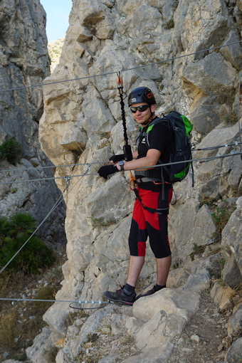 Klettersteig El Chorro Seilbrücke