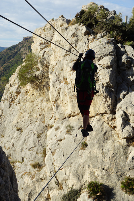 Klettersteig El Chorro Seilbrücke