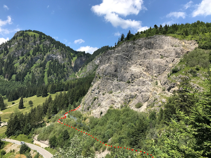 Zustieg zum Ostrachtaler Klettersteig