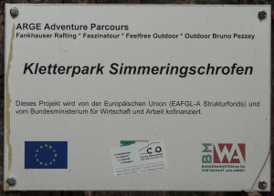 Schild Kletterpark