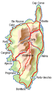 Karte Korsika