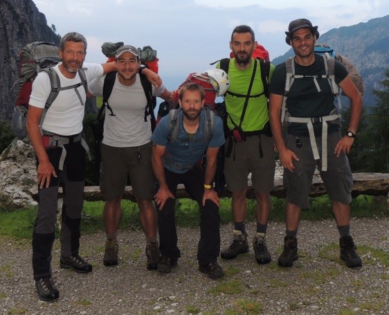 München-Venedig Rifugio 7° Alpini Gruppenbild