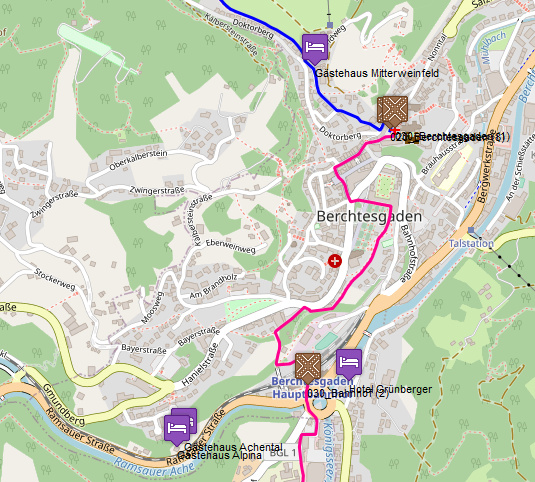 OpenStreetMap Lodging Berchtesgaden