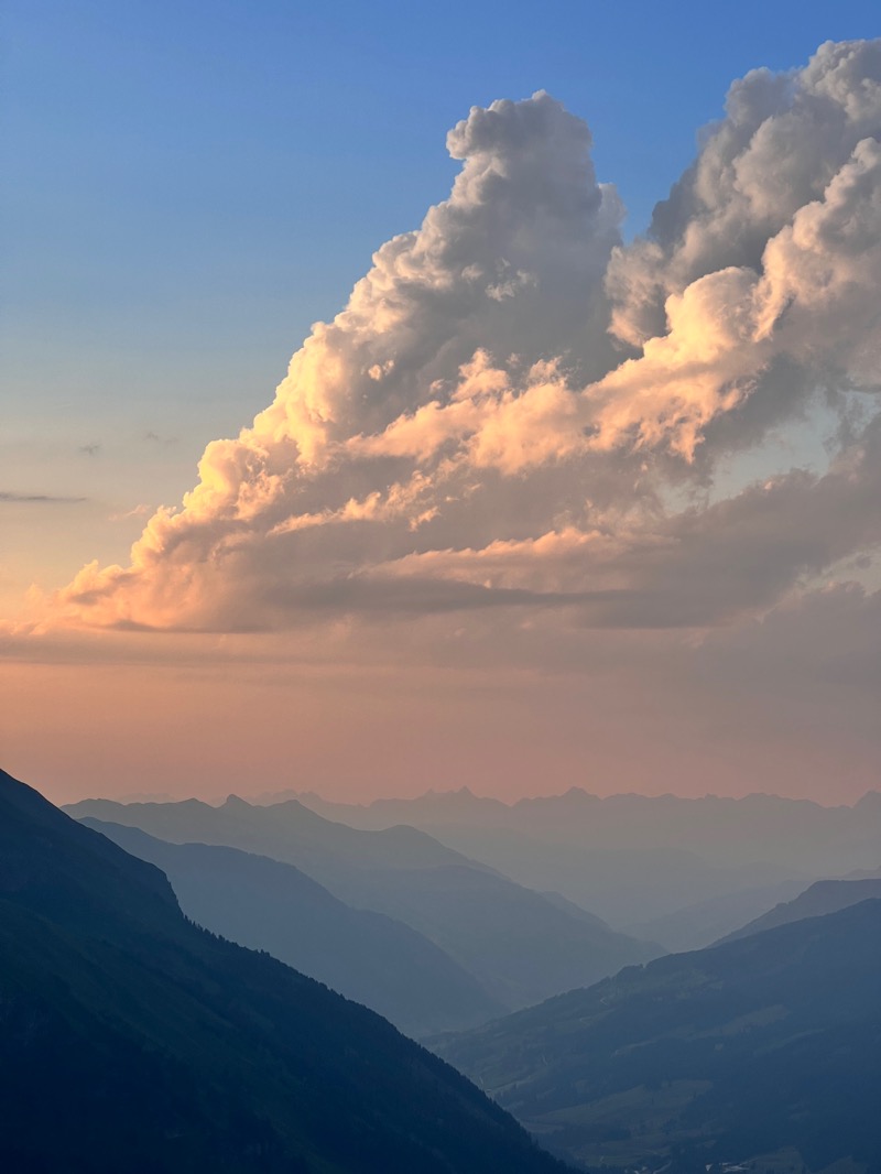 Salzburg-Triest Sonnenuntergang