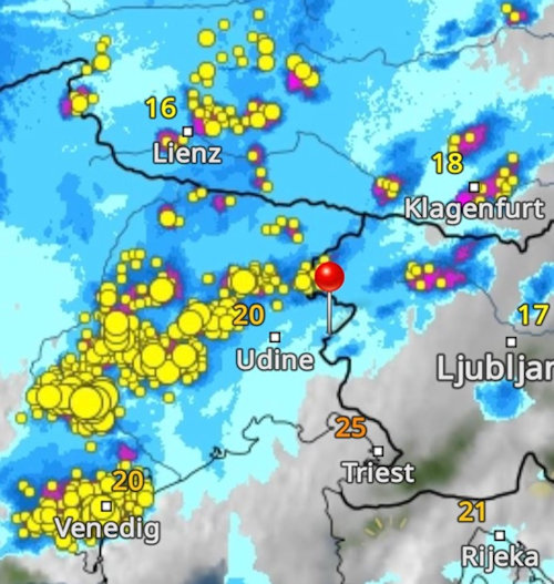 Salzburg-Triest Wetterradar