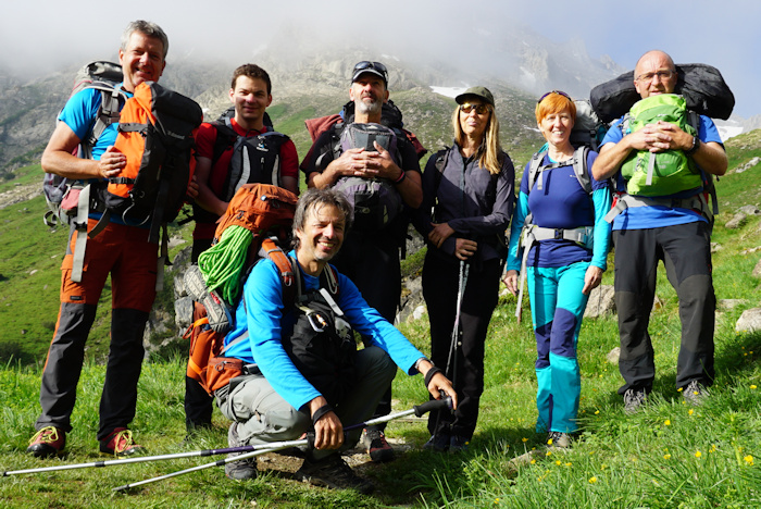 Gruppenfoto an der Muttekopfhütte