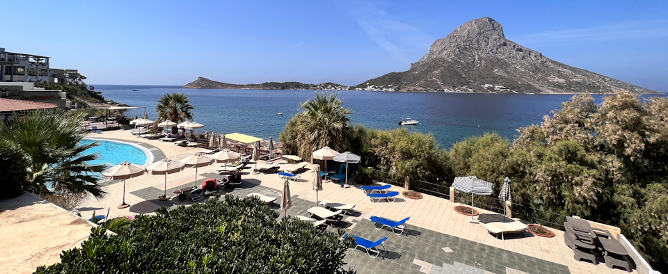 Kalymnos Blick vom Hotel Balken