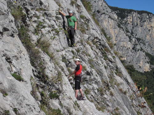 Sportklettern ArcoSonnenplatten Marcus und Johannes in der Man Ilia