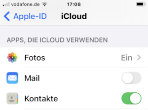 Kontakte von Outlook aufs iPhone übertragen