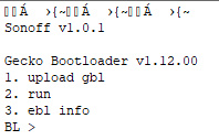 CoolTerm Bootloader Menü