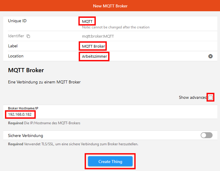 MQTT Explorer Konfiguration