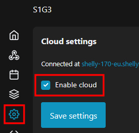 Shelly 1 Gen3 Cloud deaktivieren