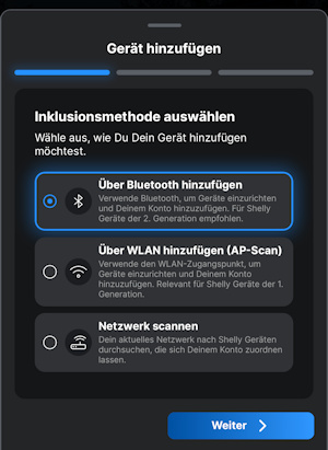 Shelly 1 Gen3 konfigurieren Schritt 2
