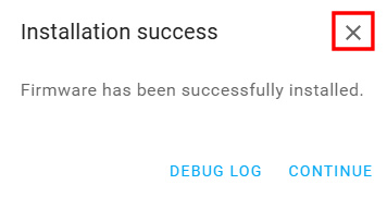 ZBDongle-E Firmware Update über Browser - Installation erfolgreich