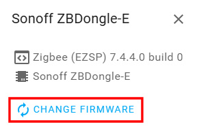 ZBDongle-E Firmware Update über Browser - andere Firmware installieren