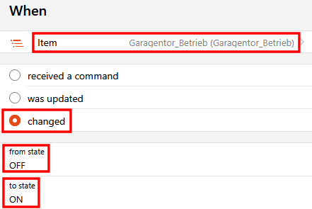 openHAB Add Trigger