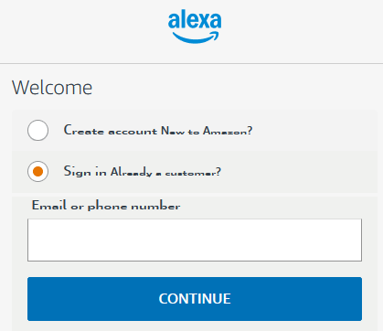openHAB 5 Amazon E-Mail Adresse eingeben