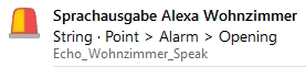 openHAB Alexa Echo Item Sprachausgabe