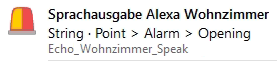OpenHAB Alexa Echo Item Sprachausgabe