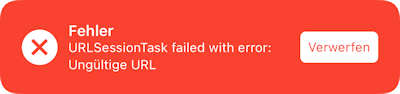 OpenHAB App Fehlermeldung URLSessionTask failed with error