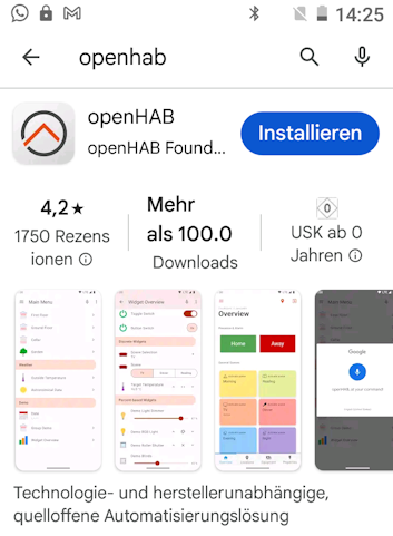 OpenHAB Google PlayStore