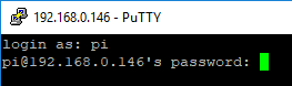 Raspberrry Pi PUTTY