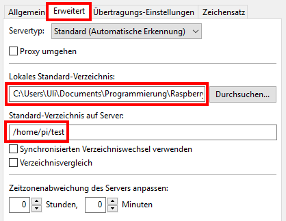 Raspberrry Pi FileZilla