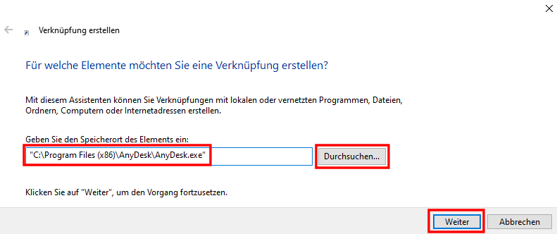 AnyDesk Startbildschirm