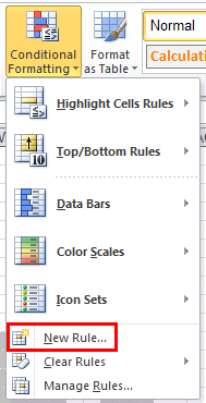 Excel Conditional Formatting