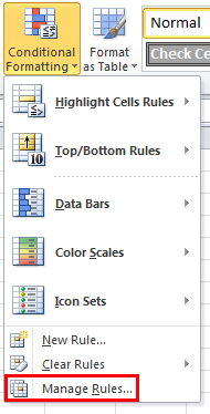 Excel Conditional Formatting