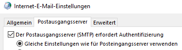 IMAP Postfach in Outlook und Thunderbird