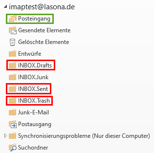 IMAP Postfach in Outlook und Thunderbird