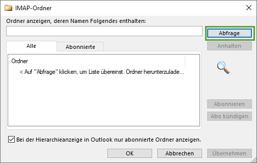 IMAP Postfach in Outlook und Thunderbird