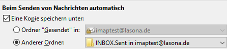 IMAP Postfach in Outlook und Thunderbird